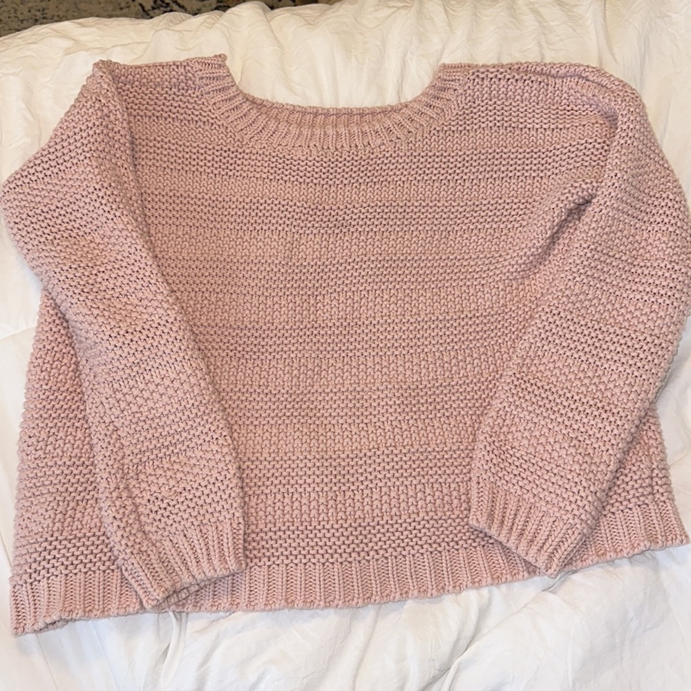 Tobi Chunky Knit Pink Sweater